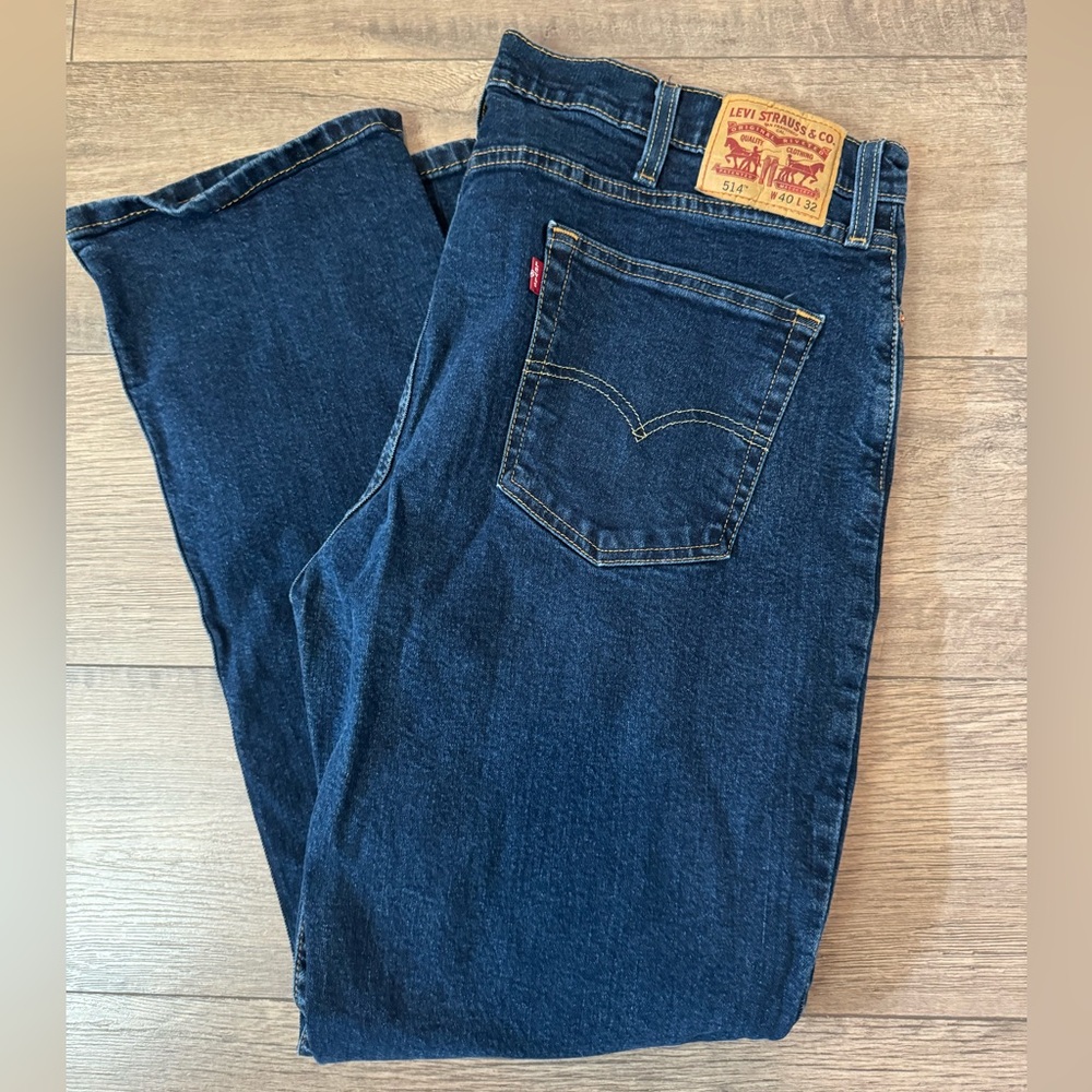 Levi's® Men's 514™ Straight Leg Dark Blue Jeans 40x32 Near New!